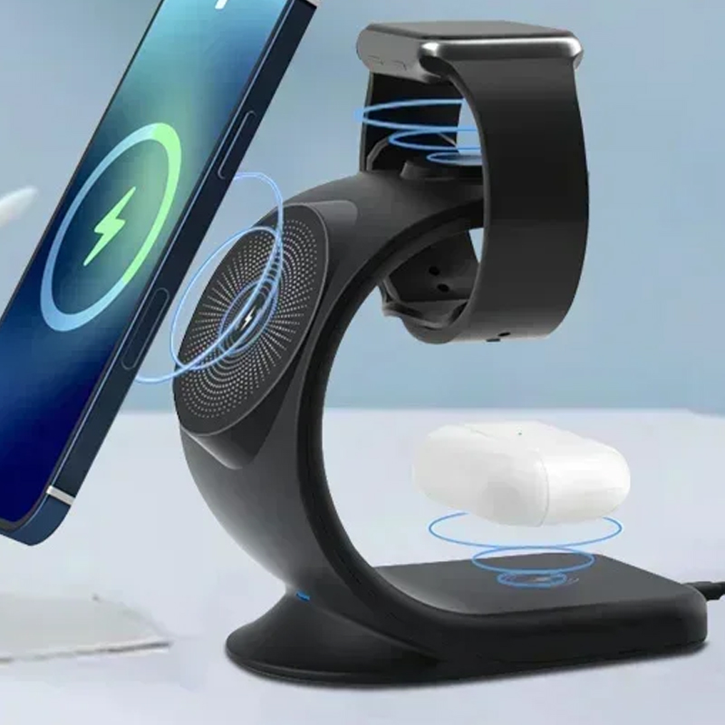 Smartwatch Ac - شاحن لاسلكي مغناطيسي 3 في 1