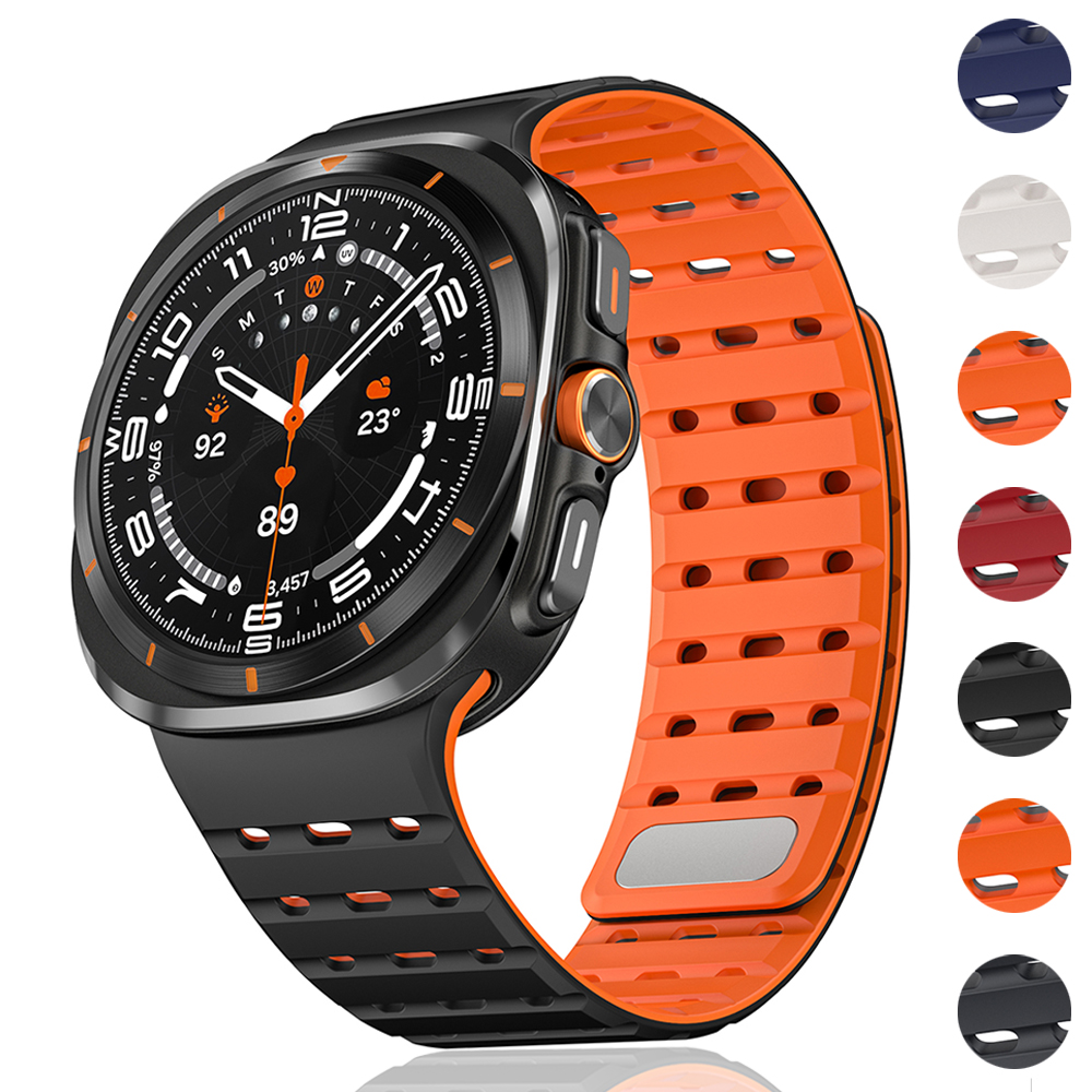 Samsung Smartwatch Ultra Accessories - حزام سيليكون مغناطيسي ناعم لساعة سامسونج