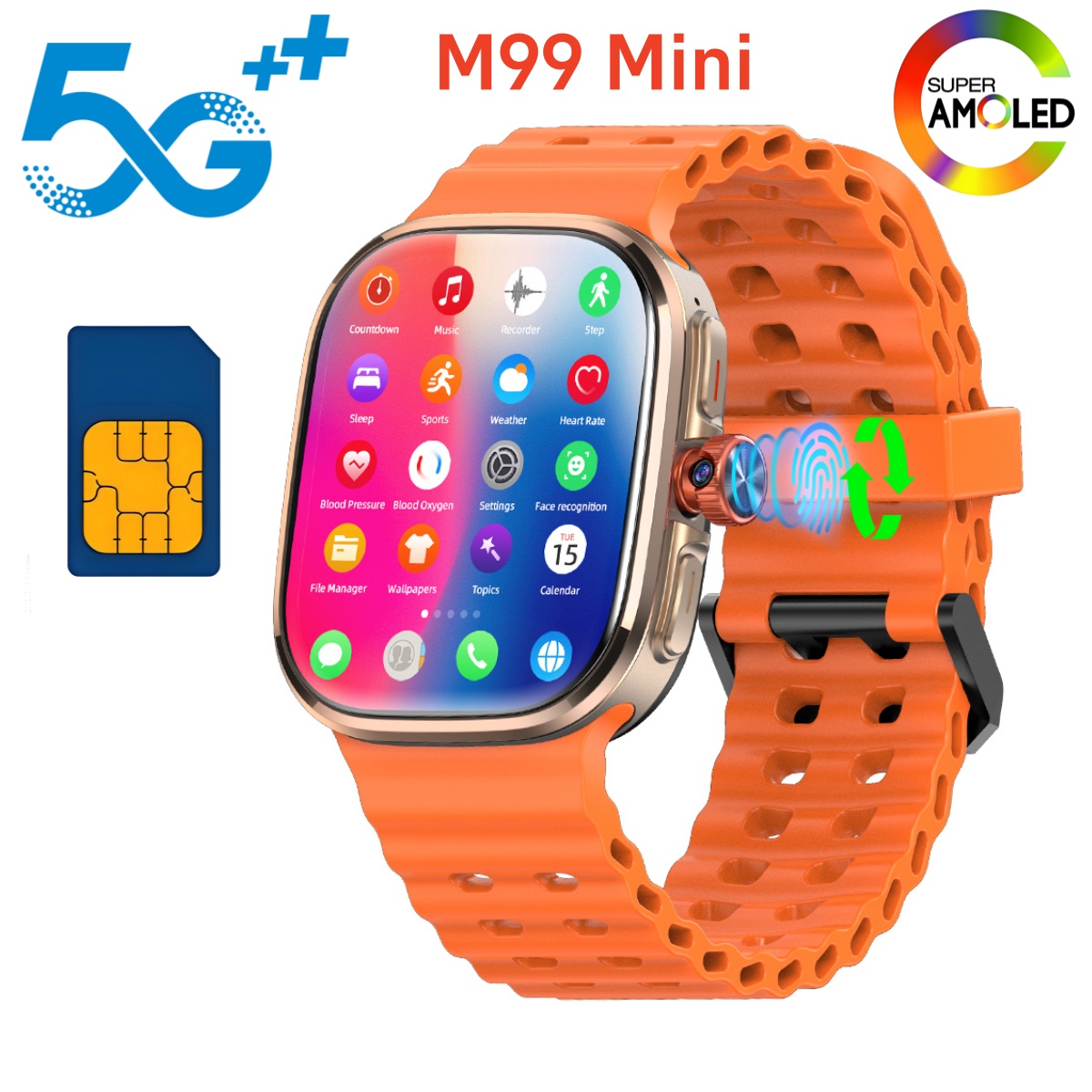 ساعة ذكية M99 ميني 5G بنظام أن - مراجعة Smartwatch Faces وسعره