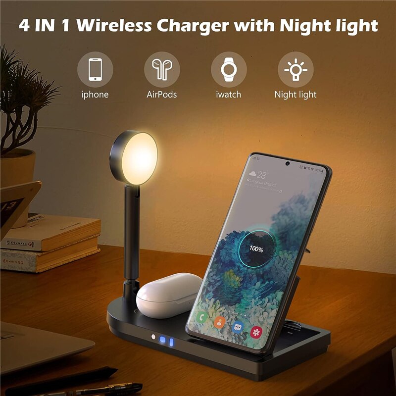 حامل شحن لاسلكي قابل للطي 3 في - مراجعة Smartwatch Ac وسعره