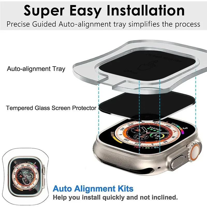 زجاج مقسى لساعة أبل Ultra2/3 4 - مراجعة Watch Face Protector وسعره