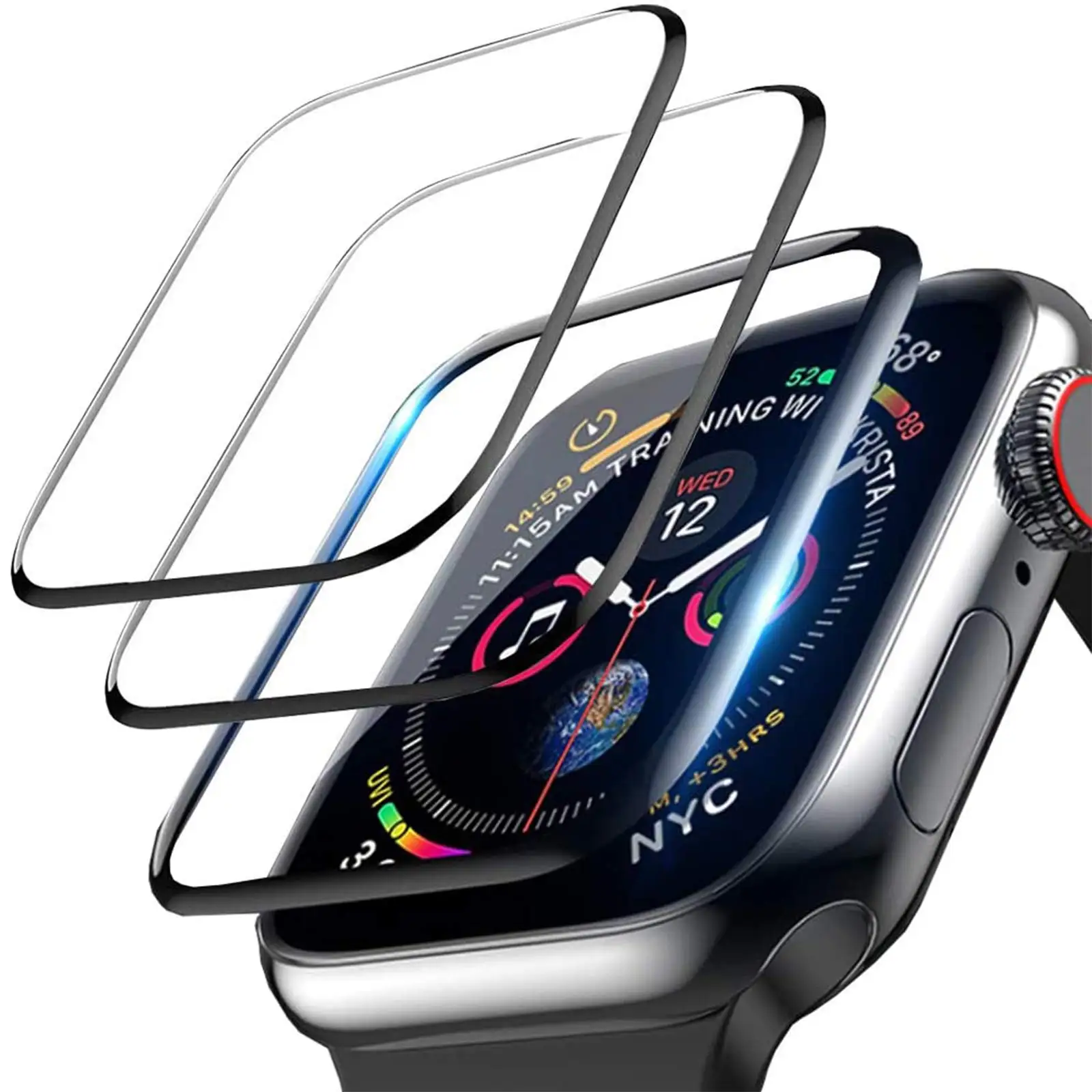 ثلاثية الأبعاد الزجاج المقسى ل - مراجعة Apple Smartwatch Accessories وسعره