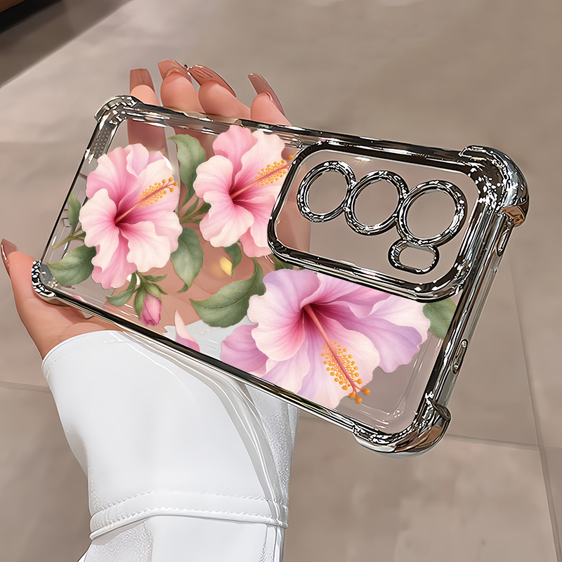 غطاء خلفي بتصميم زهور الكركديه - مراجعة Oppo Reno 12 وسعره