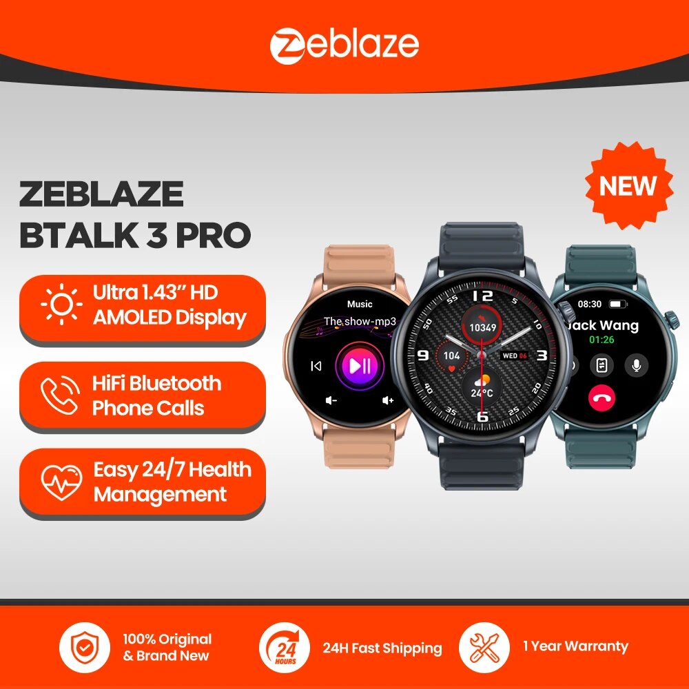 جديد Zeblaze Btalk 3 PRO 1.43  - مراجعة Smartwatch Faces وسعره