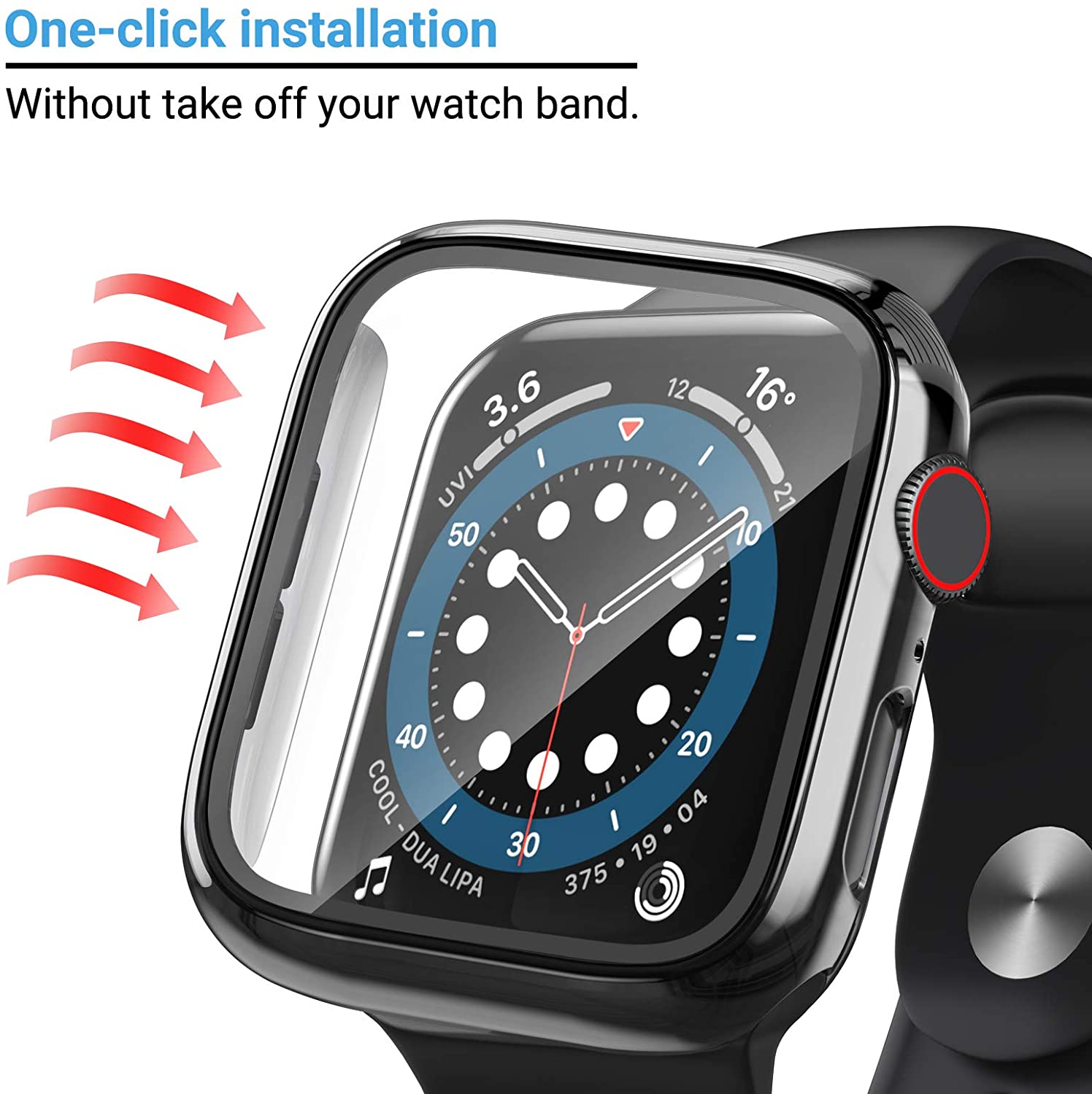زجاج + غطاء لساعة أبل 44 مللي  - مراجعة Apple Smartwatch Accessories وسعره