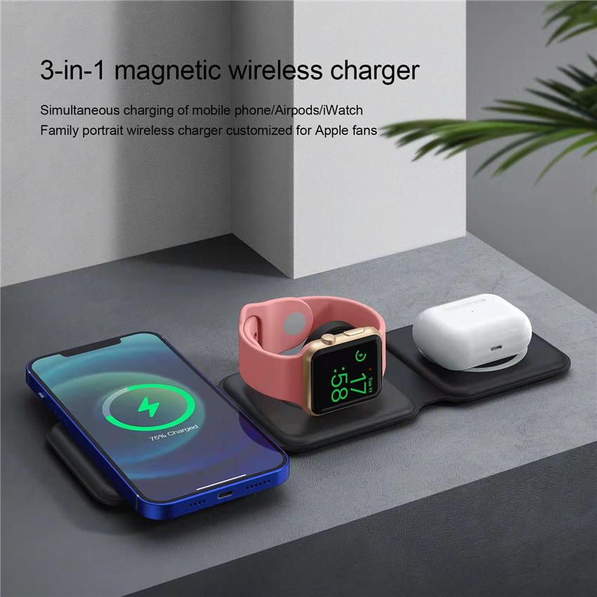 جديد 3in1 طوي شاحن لاسلكي الوس - مراجعة Smartwatch X12 وسعره