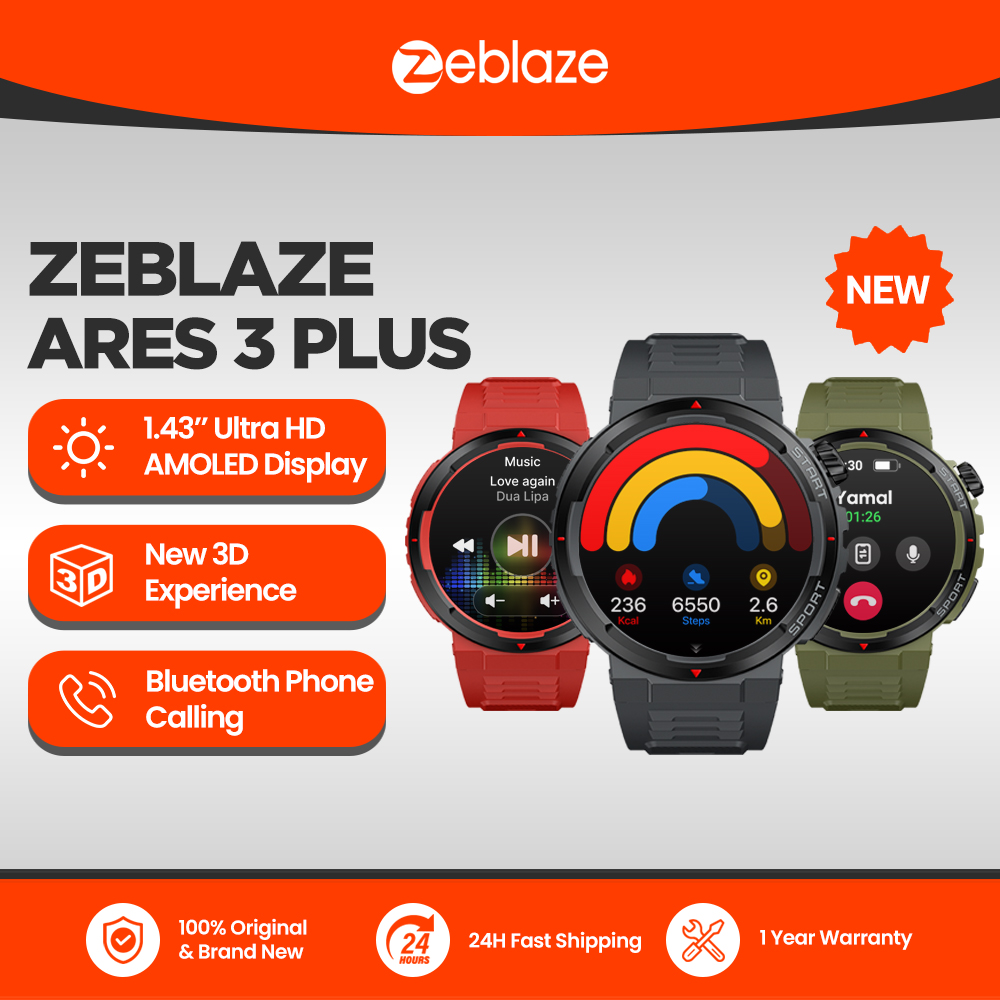 جديد Zeblaze Ares 3 Plus 1.43  - مراجعة Smartwatch Faces وسعره