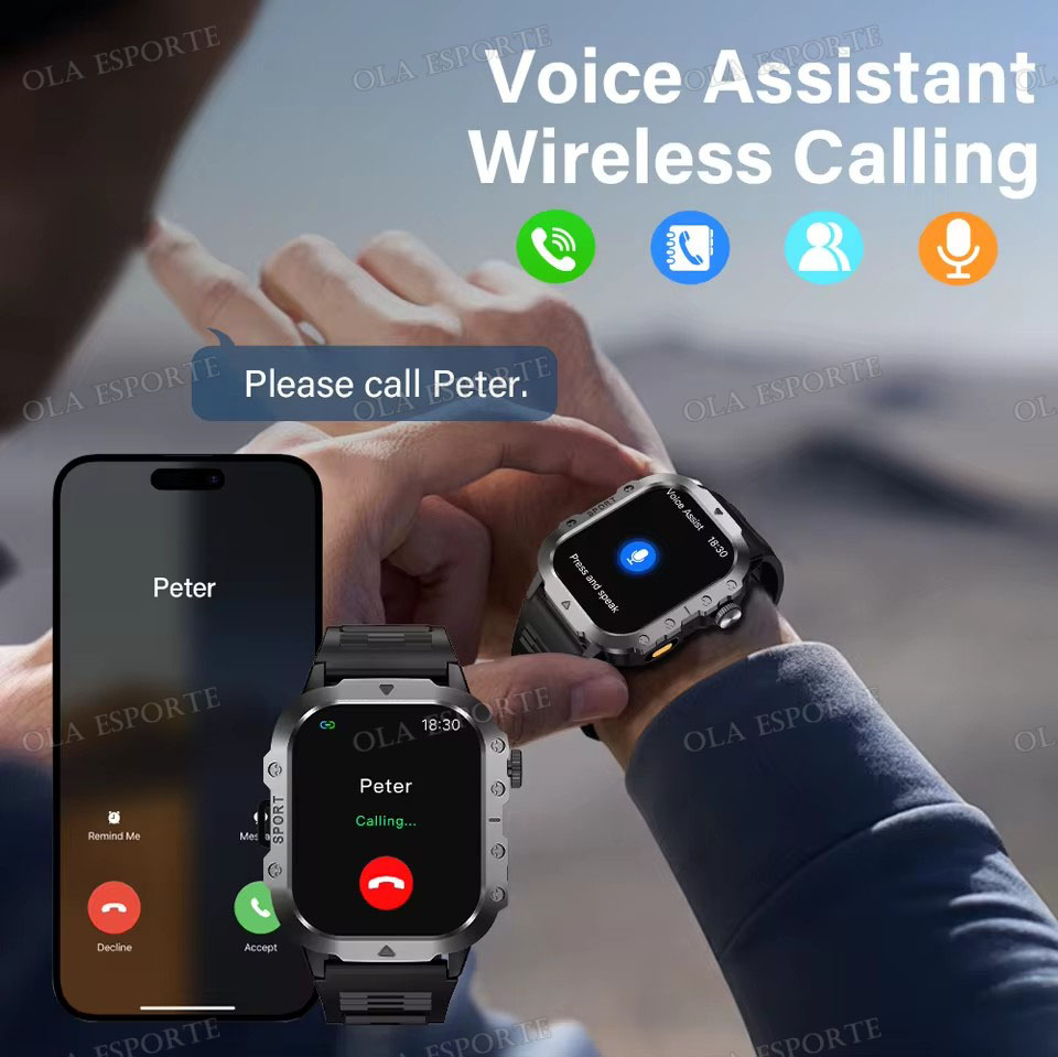 ساعة ذكية عسكرية جديدة للرجال  - مراجعة Smartwatch X12 وسعره
