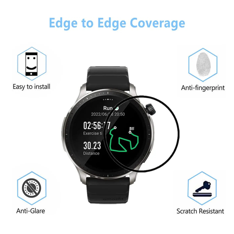 غشاء منحني عالي الدقة مضاد للخ - مراجعة Garmin Smartwatch Accessories وسعره